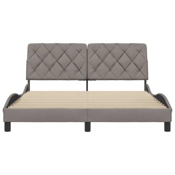 Bettgestell ohne Matratze Taupe 160x200 cm Stoff