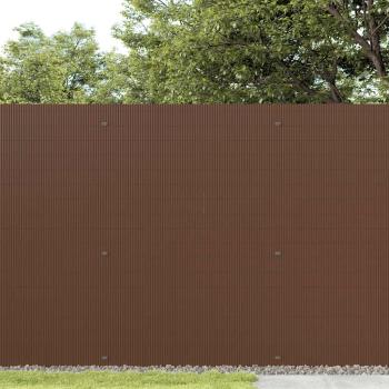Gartenzaun Doppelseitig Braun 1,8x3 m PVC