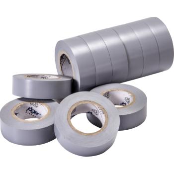 ARDEBO.de - PVC Isolierband grau 10 m