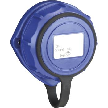 ARDEBO.de - Druckwasserdichte Einbau-Steckdose "oval" blau SiRoX Steckdosenkombination