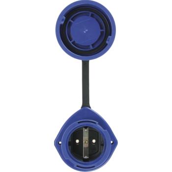 JÄGER SIROX Druckwasserdichte Einbau-Steckdose "oval" blau SiRoX Steckdosenkombination