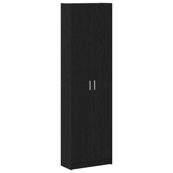 Kleiderschrank Schwarz Eichen-Optik 55 x 25 x 189 cm