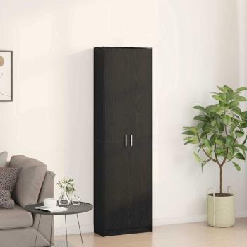Kleiderschrank Schwarz Eichen-Optik 55 x 25 x 189 cm