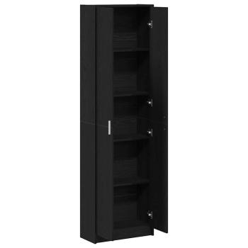 Kleiderschrank Schwarz Eichen-Optik 55 x 25 x 189 cm