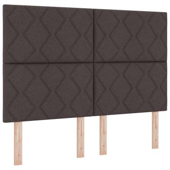 LED Kopfteil Braun 160 cm Stoff