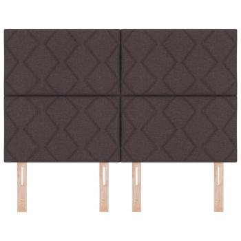 LED Kopfteil Braun 160 cm Stoff
