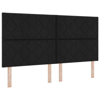 LED Kopfteil Schwarz 180 cm Stoff