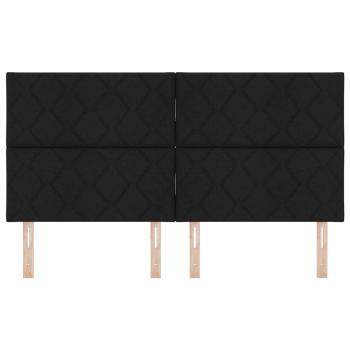 LED Kopfteil Schwarz 180 cm Stoff
