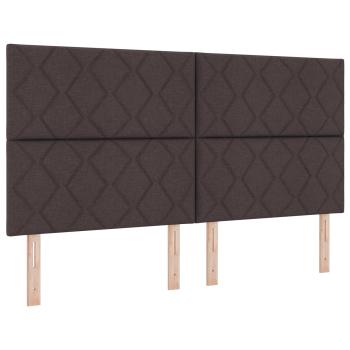 LED Kopfteil Braun 180 cm Stoff