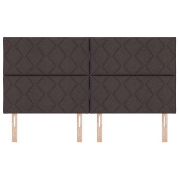 LED Kopfteil Braun 180 cm Stoff