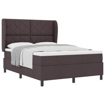 Boxspringbett mit Kopfteil Dunkelbraun 160 x 200 cm Stoff