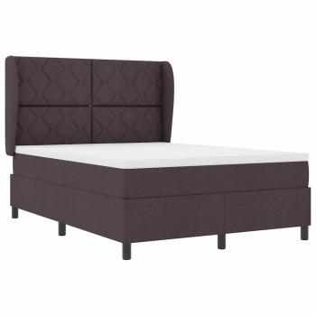 Boxspringbett mit Kopfteil Dunkelbraun 160 x 200 cm Stoff