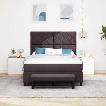 Boxspringbett mit Kopfteil Dunkelbraun 160 x 200 cm Stoff