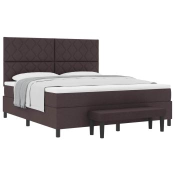 Boxspringbett mit Kopfteil Dunkelbraun 180 x 200 cm Stoff