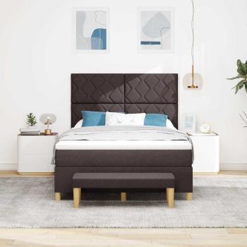 Boxspringbett mit Kopfteil Dunkelbraun 200 x 160 cm Stoff
