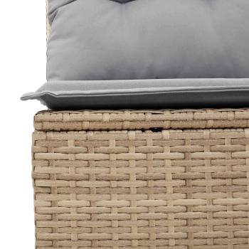 Sofa Set 6 stk. Beige und Hellgrau Poly-Rattan
