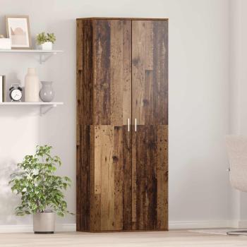 ARDEBO.de - Highboard 70 x 33,5 x 180 cm Holzwerkstoff Altholz