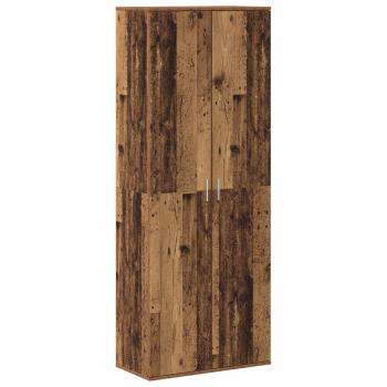 Highboard 70 x 33,5 x 180 cm Holzwerkstoff Altholz