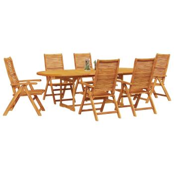 Garten Essgruppe 7 stk. Braun Massivholz Akazie