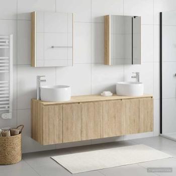 ARDEBO.de - Badezimmerschrank-Set 5 stk. Sonoma-Eiche Holzwerkstoff
