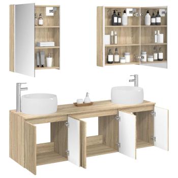 Badezimmerschrank-Set 5 stk. Sonoma-Eiche Holzwerkstoff