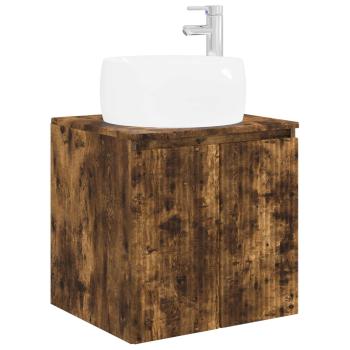 Badezimmerschrank-Set 4 stk. Geräucherte Eiche Holzwerkstoff