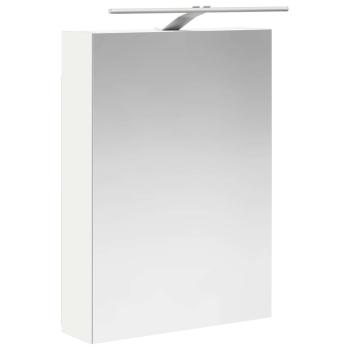 Badezimmermöbel-Set 5 stk. Weiß Ingenieurholz und Glas
