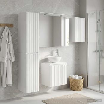 ARDEBO.de - Badezimmerschrank-Set 5 stk. Weiß Holzwerkstoff