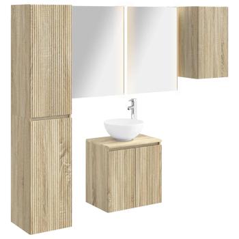 Badezimmerschrank-Set 5 stk. Sonoma-Eiche Holzwerkstoff