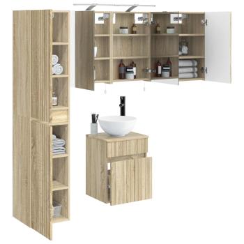Badezimmerschrank-Set 5 stk. Sonoma-Eiche Holzwerkstoff
