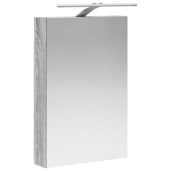 Badezimmerschrank-Set 5 stk. Grau Sonoma Holzwerkstoff
