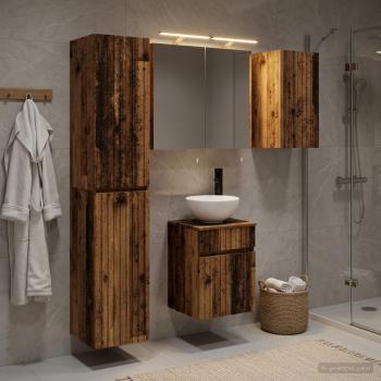 ARDEBO.de - Badezimmerschrank-Set 5 stk. Altholz Holzwerkstoff