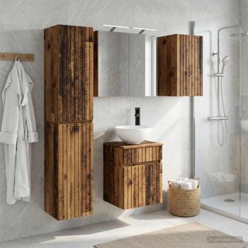 Badezimmerschrank-Set 5 stk. Altholz Holzwerkstoff