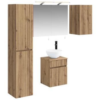 Badezimmerschrank-Set 5 stk. Artisan-Eiche Holzwerkstoff