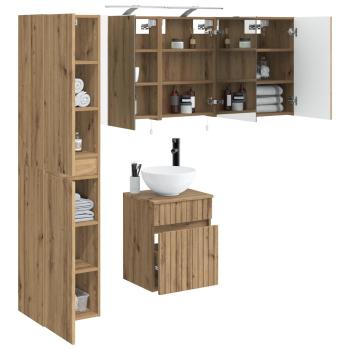 Badezimmerschrank-Set 5 stk. Artisan-Eiche Holzwerkstoff