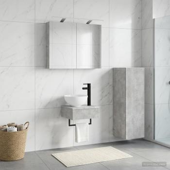ARDEBO.de - Badezimmerschrank-Set 4 stk. Betongrau Holzwerkstoff