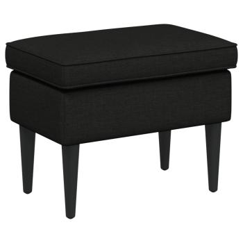 Sessel mit Fußhocker 2 stk. Schwarz Stoff