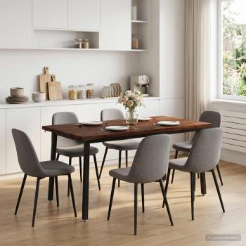 Live Edge Esstisch 160 x 90 x 75 cm Massivholz Akazie