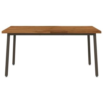 Live Edge Esstisch 160 x 90 x 75 cm Massivholz Akazie Natur