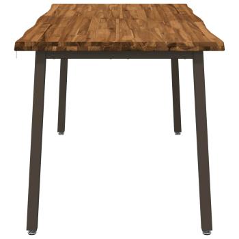 Live Edge Esstisch 160 x 90 x 75 cm Massivholz Akazie Natur