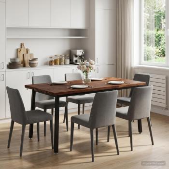 ARDEBO.de - Quadratischer Esstisch 160 x 70 x 75 cm Massivholz Akazie