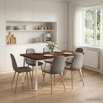 ARDEBO.de - Quadratischer Esstisch 160 x 70 x 75 cm Massivholz Akazie