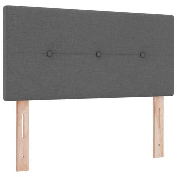 Boxspringbett mit Matratze Dunkelgrau 90 x 190 cm Stoff