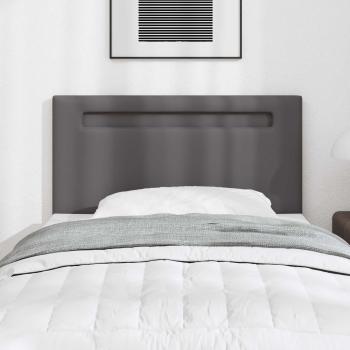 ARDEBO.de - LED Kopfteil Grau 100 cm Kunstleder