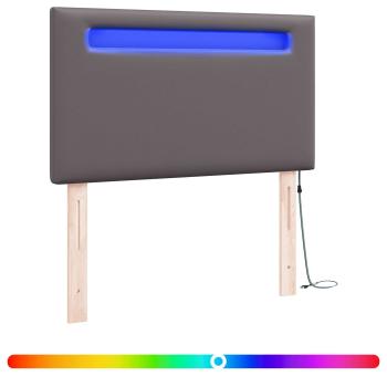 LED Kopfteil Grau 100 cm Kunstleder