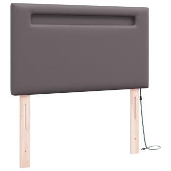 LED Kopfteil Grau 100 cm Kunstleder