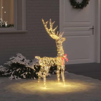 ARDEBO.de - 3D Rentier 140 LEDs Warmweiß 128 cm PET