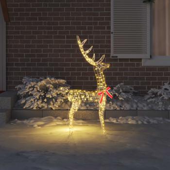 3D Rentier 140 LEDs Warmweiß 128 cm PET