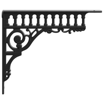 Wandregalhalterungen 12 stk. Schwarz 27,5 x 23 x 4 cm Stahl