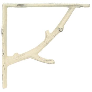 Wandregalhalterungen 12 stk. Antik Weiß 10 x 10 x 3 cm Stahl